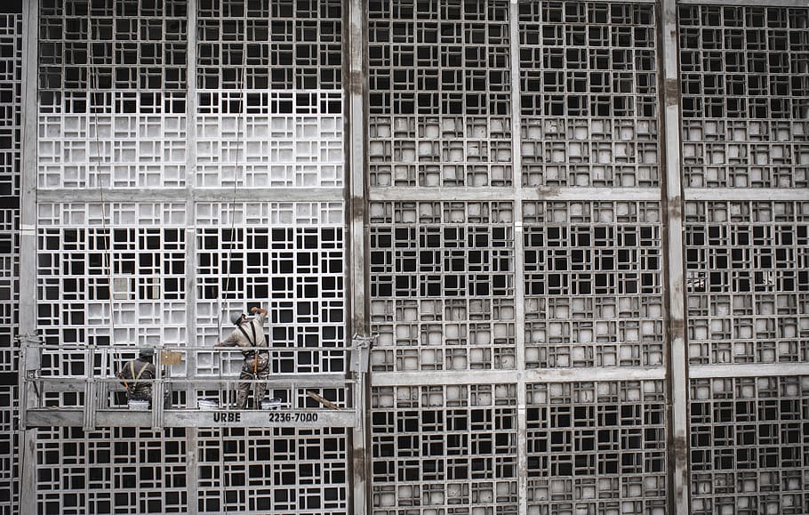 Gray Steel Fence, architectural design, architecture, building HD wallpaper
