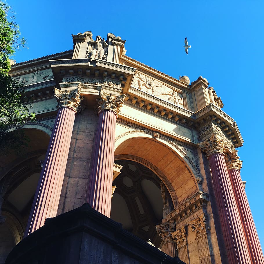 san francisco, united states, palace of fine arts theatre, blue, HD wallpaper