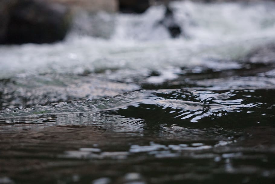 Macro Photo of Water Flow, blur, close-up, flowing, focus, landscape HD wallpaper