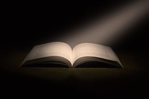 Photography of Book Page, dark, enlightenment, opened, pages HD wallpaper