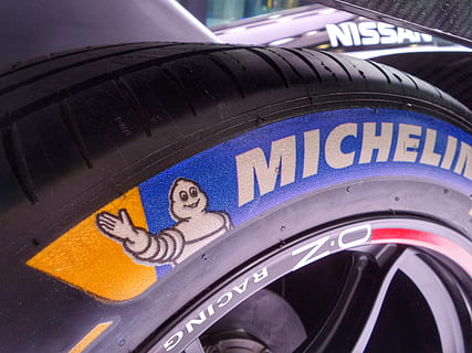 tire, race, car, prototype, michelin, nissan, bibendum, close HD wallpaper