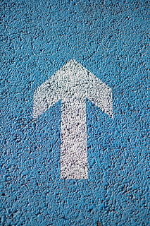 white arrow up, word, tarmac, asphalt, rug, texture, road, direction HD wallpaper
