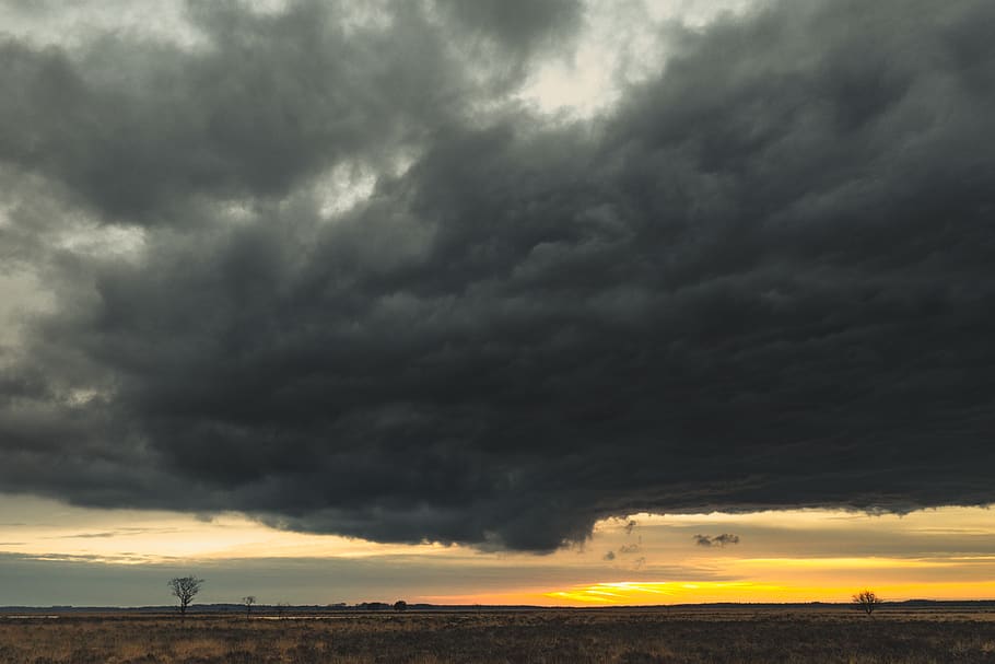 cloud, storm, sunset, weather, nature, landscape, atmosphere HD wallpaper