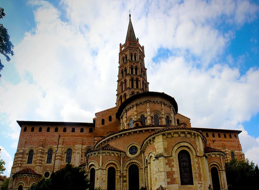 Exterior, Basilica of Saint Sernin - Toulouse -France, ancient