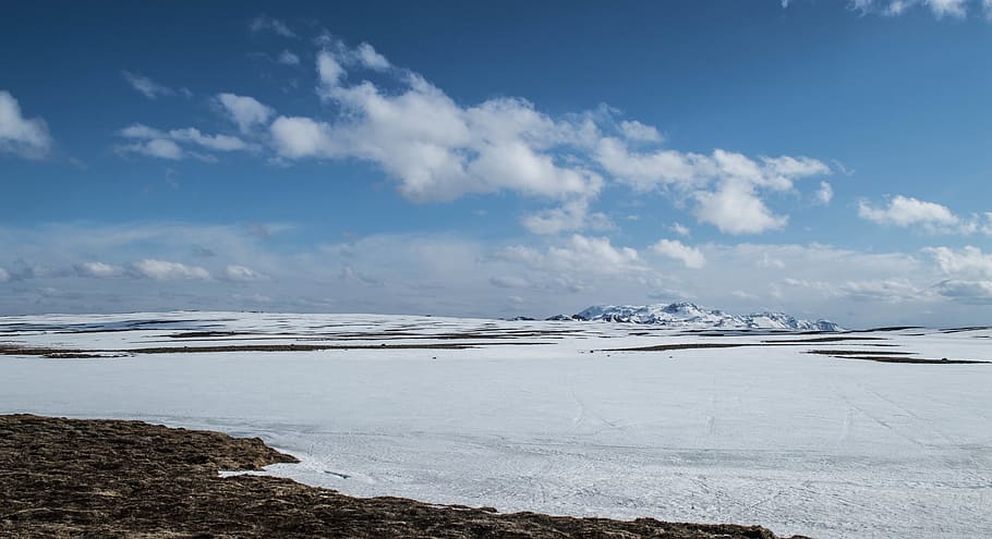 iceland, reykjavík, winter, cold, frozen, desolate, blue, sky, HD wallpaper