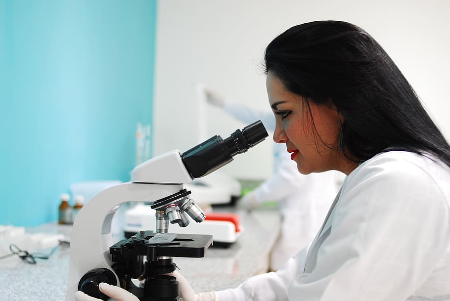 microscope, research, scientific, lab, occupation, healthcare and medicine HD wallpaper