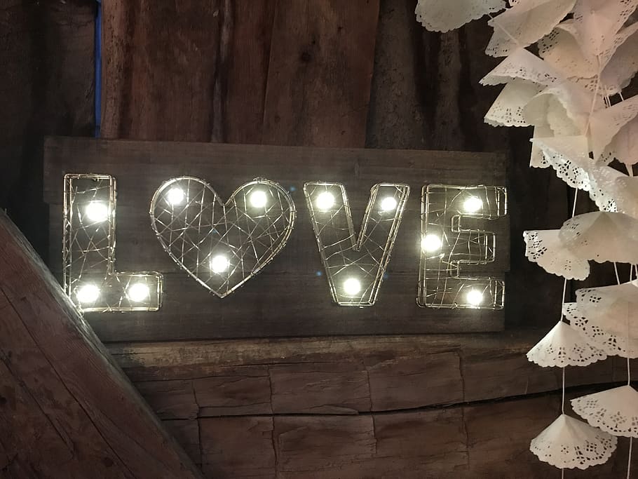 sign, love, illuminated, lighting equipment, indoors, communication HD wallpaper
