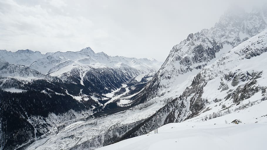 mountain, snow, mountains, landscape, winter, nature, mountaineering HD wallpaper