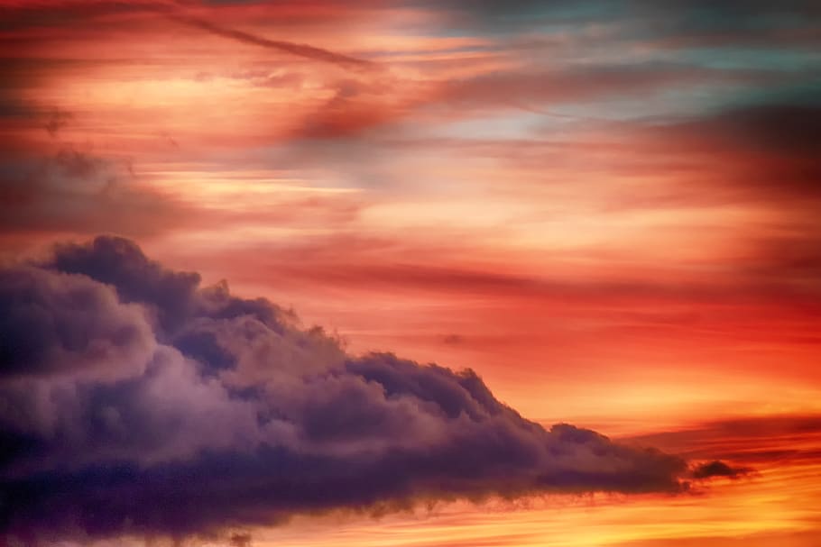 sky, clouds, sunset, twilight, cloud - sky, scenics - nature HD wallpaper