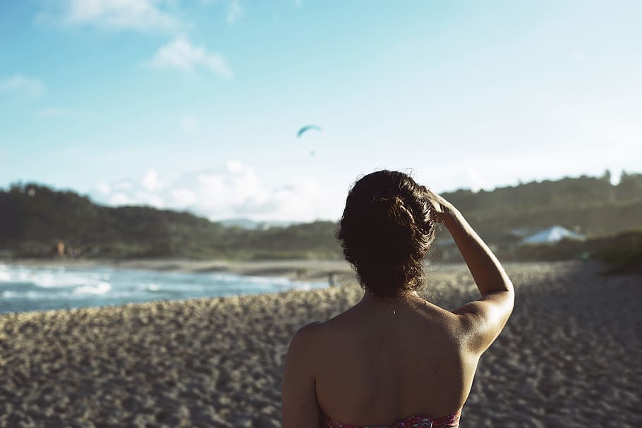 brazil, florianópolis, mole beach, sun, sea, sand, rear view HD wallpaper