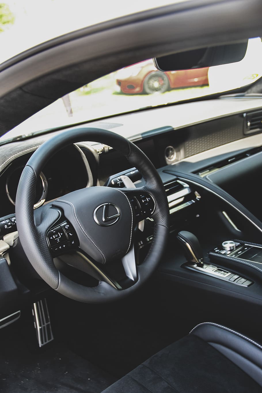 black Lexus steering wheel, car, mode of transportation, motor vehicle HD wallpaper