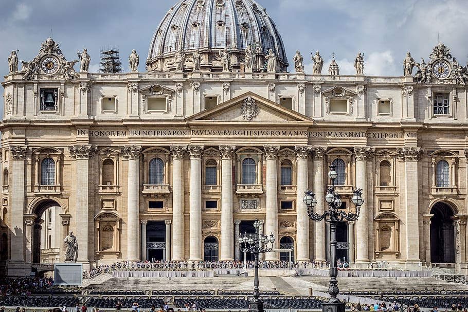 st peter's basilica, rome, vatican, places of interest, photography, HD wallpaper