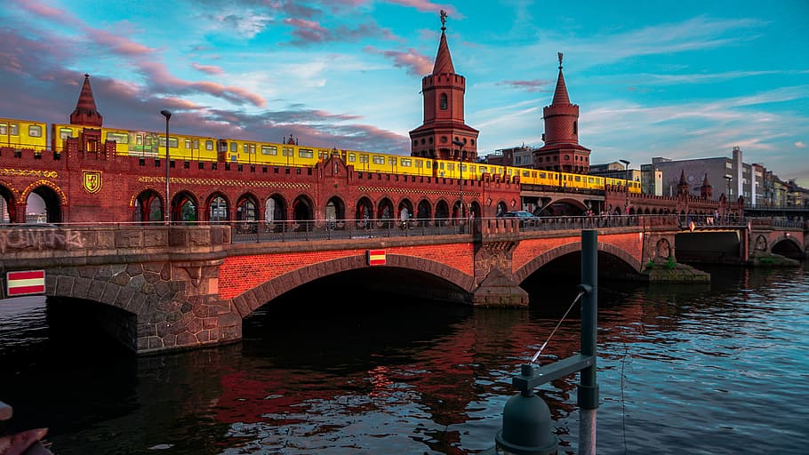 berlin, germany, bridge, train, built structure, architecture HD wallpaper