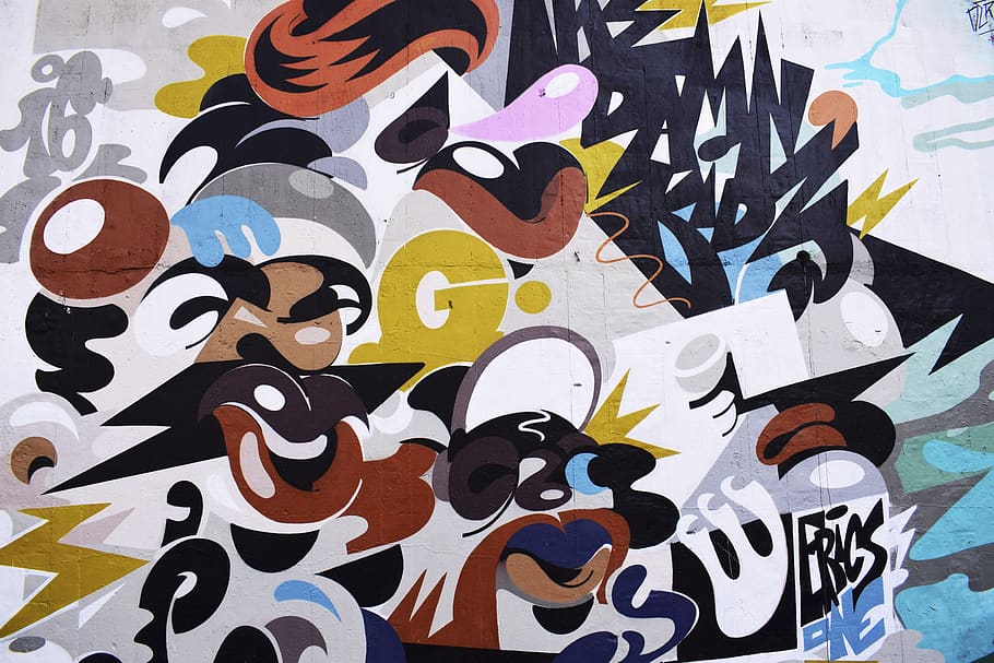 wall, street, art, design, abstract, vandal, spray paint, art and craft HD wallpaper