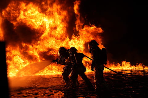training, mask, firemen, firefighter, human, activity, job HD wallpaper