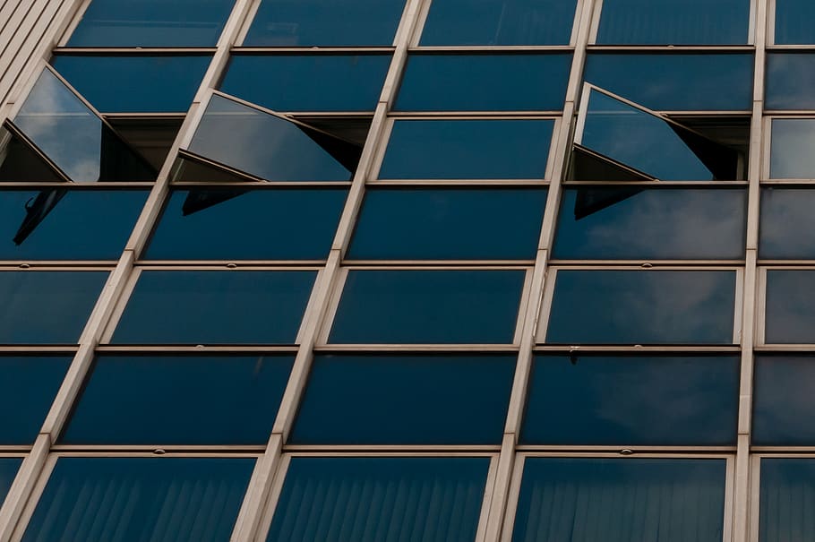 window, building, patterns, squares, full frame, built structure HD wallpaper