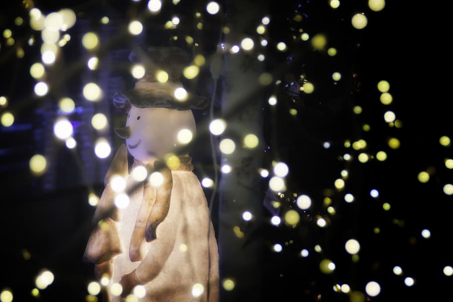 snow, winter, christmas, illuminated, celebration, holiday HD wallpaper