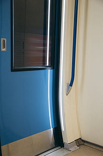 door, window, handle, metro, montreal, stm, appliance, blue HD wallpaper