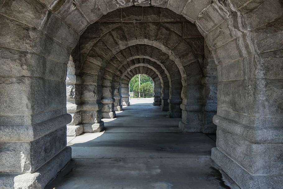 arches, architecture, old, historic, wall, walk, classic, passage HD wallpaper