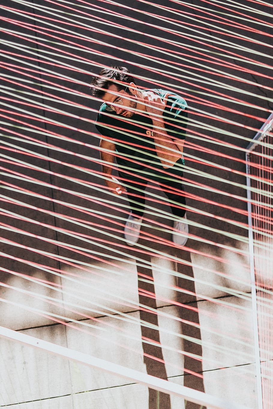man, guy, portrait, geometry, lines, real people, lifestyles HD wallpaper
