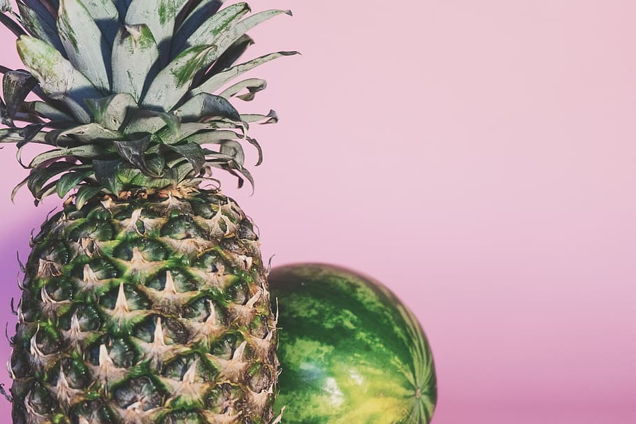 watermelon, pineapple, fruit, food, fresh, wellness, nutrition, HD wallpaper