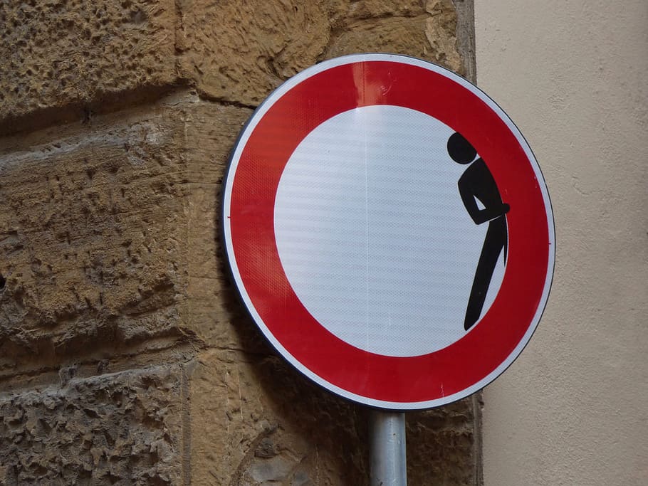 symbol, street in florence, italy, stopsign, humour, red, funny, HD wallpaper