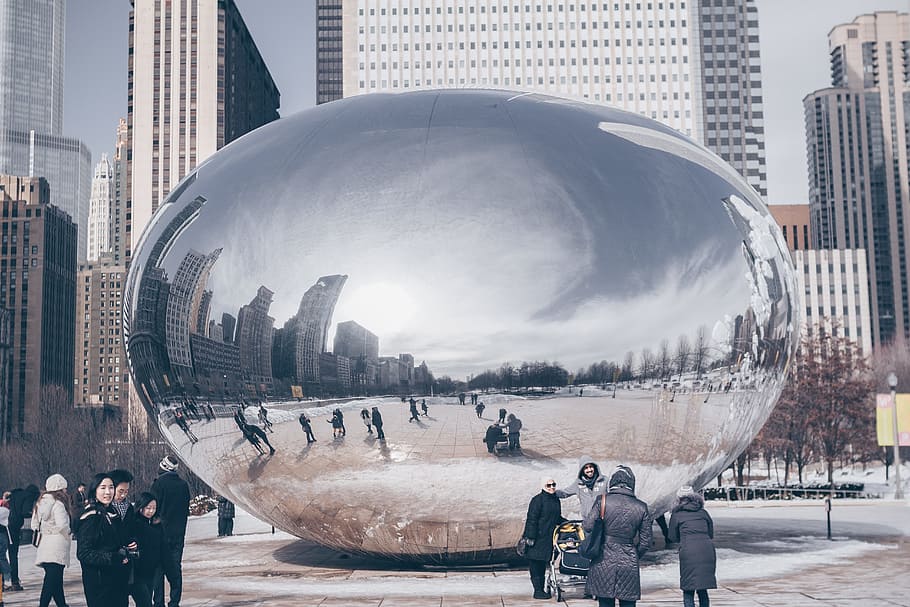 Sphere Shape Structure, architecture, building, city, downtown HD wallpaper