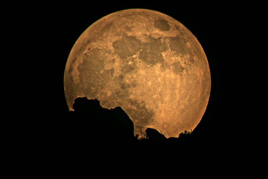 moon, full, nature, round, circle, space, sky, night, astronomy HD wallpaper