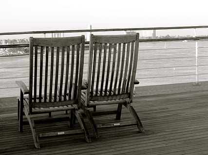 ship, deck chairs, titanic, queen mary, promenade deck, wood - material HD wallpaper