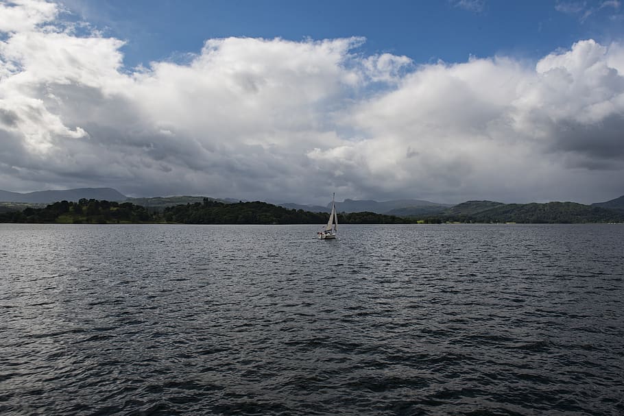 cloud, sky, sun, summer, sailboat, sailing, lake, water, cloud - sky HD wallpaper