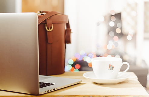 desk, table, laptop, notebook, coffee, business, office, computer HD wallpaper