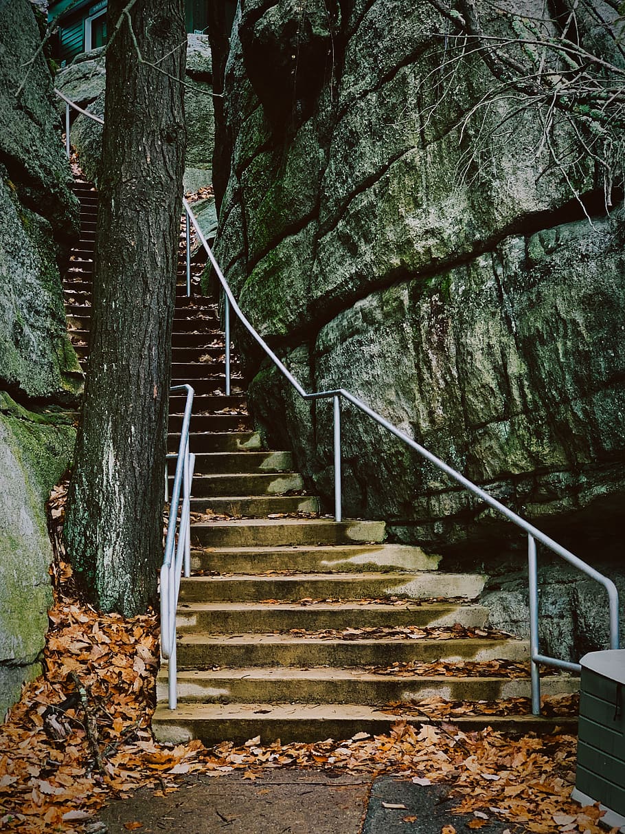 stone, stairs, staircase, steps and staircases, railing, architecture HD wallpaper