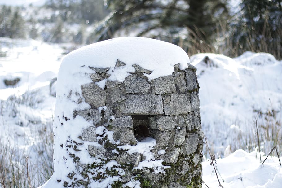 snow, winter, stone, ancient, ireland, cold temperature, white color HD wallpaper