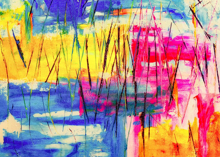 Multicolored Abstract Painting, 4k wallpaper, abstract expressionism