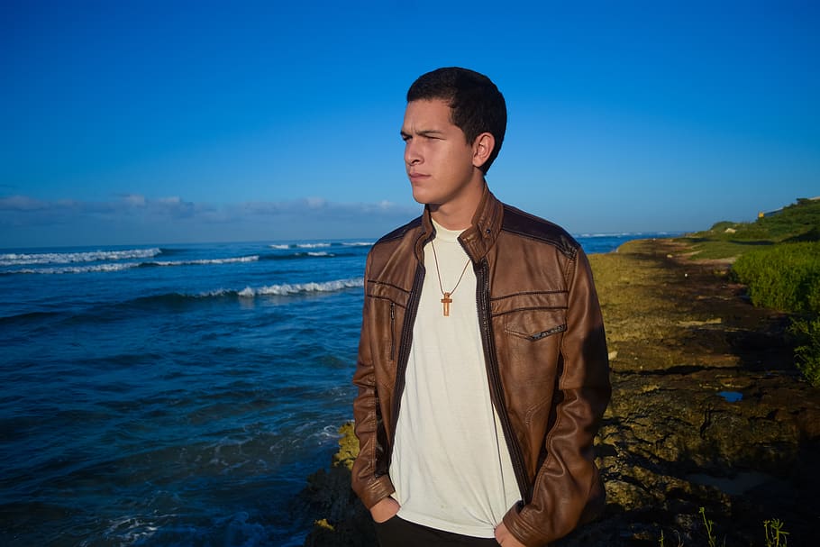 single, christian, coast, man, fashioj, blue, sky, coastline HD wallpaper