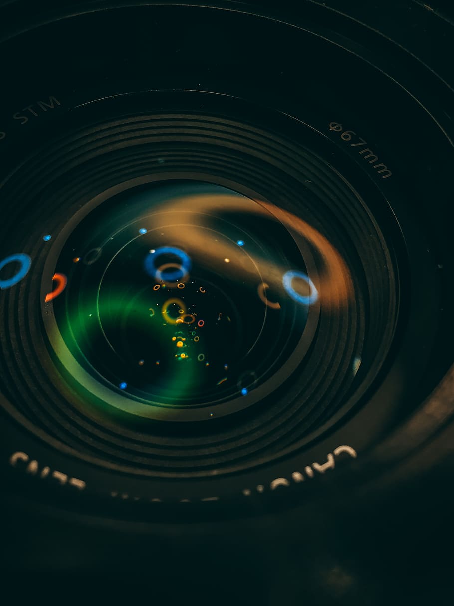 closeup photography of camera lens, electronics, reflections, HD wallpaper