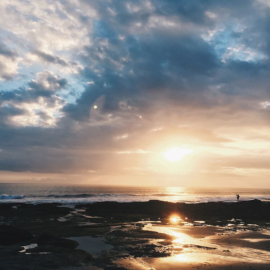 indonesia, bali, sky, water, cloud - sky, sea, beauty in nature HD wallpaper