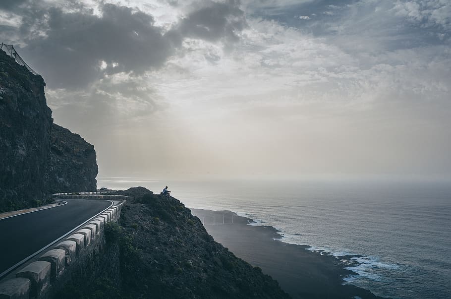 spain, tenerife, water, sky, sea, cloud - sky, scenics - nature HD wallpaper