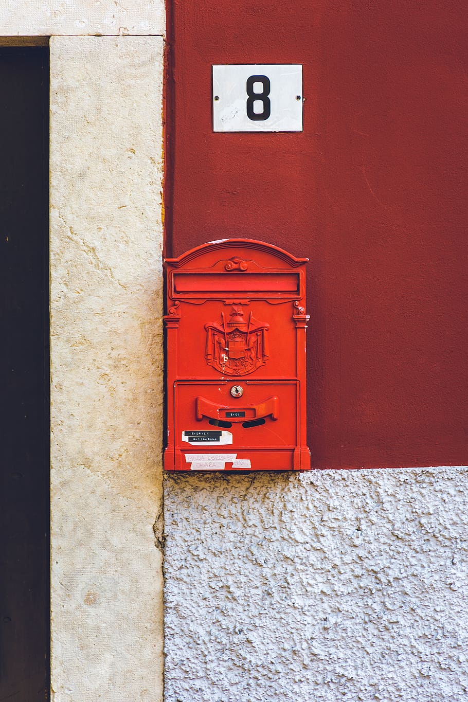 red telephone, wall - building feature, mailbox, safety, security HD wallpaper