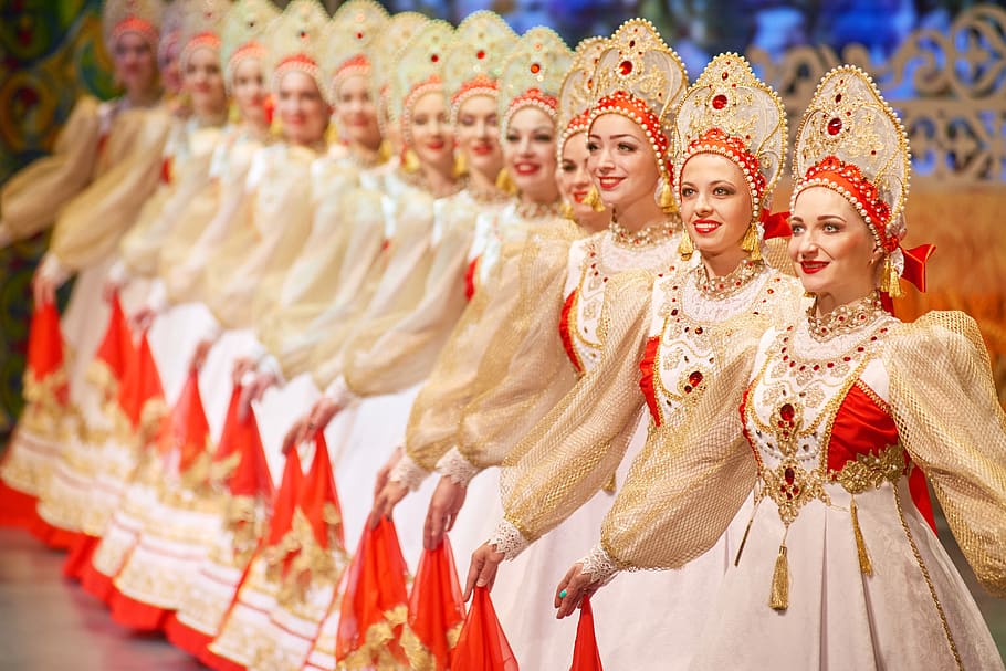 folklore, dance, russian dance, russian costume, kokoshnik