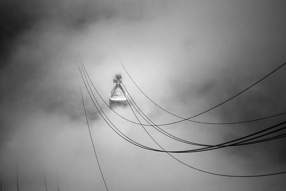 ropeway, ropes, cable, lift, mountain, high, cableway, hill HD wallpaper