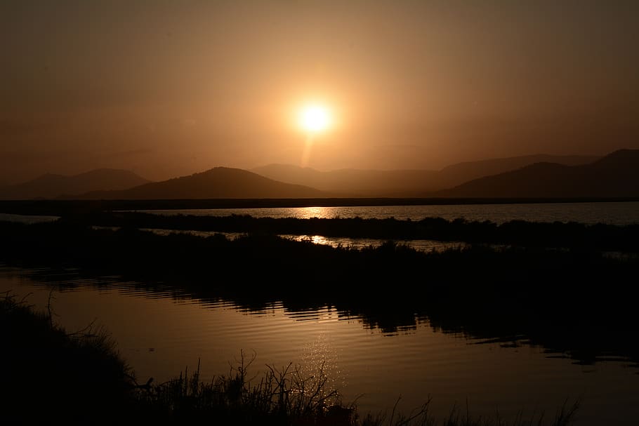 sun, sea, sky, water, beauty in nature, reflection, tranquility HD wallpaper
