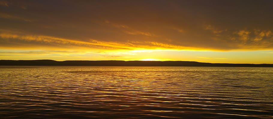 norge, vollen, sunset, water, sky, tranquility, sea, beauty in nature HD wallpaper