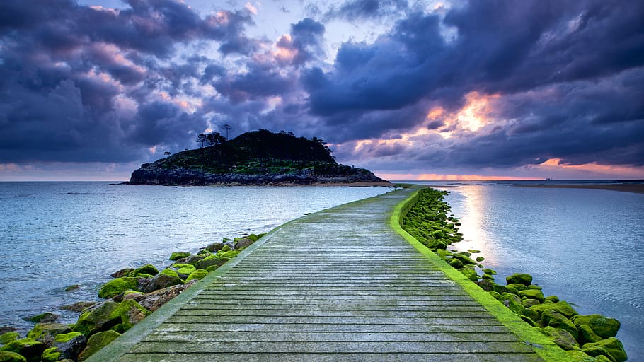 sea, sunrise, water, sky, scenics - nature, beauty in nature HD wallpaper