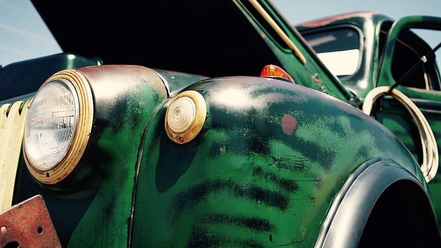 green vehicle, car, motor vehicle, mode of transportation, land vehicle HD wallpaper