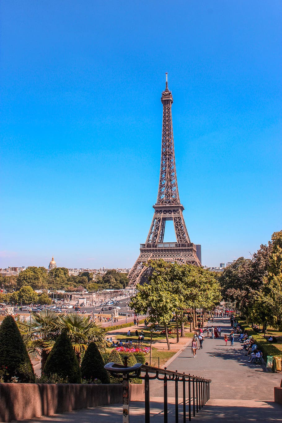 Eiffel Tower, architecture, built structure, tree, sky, tourism HD wallpaper