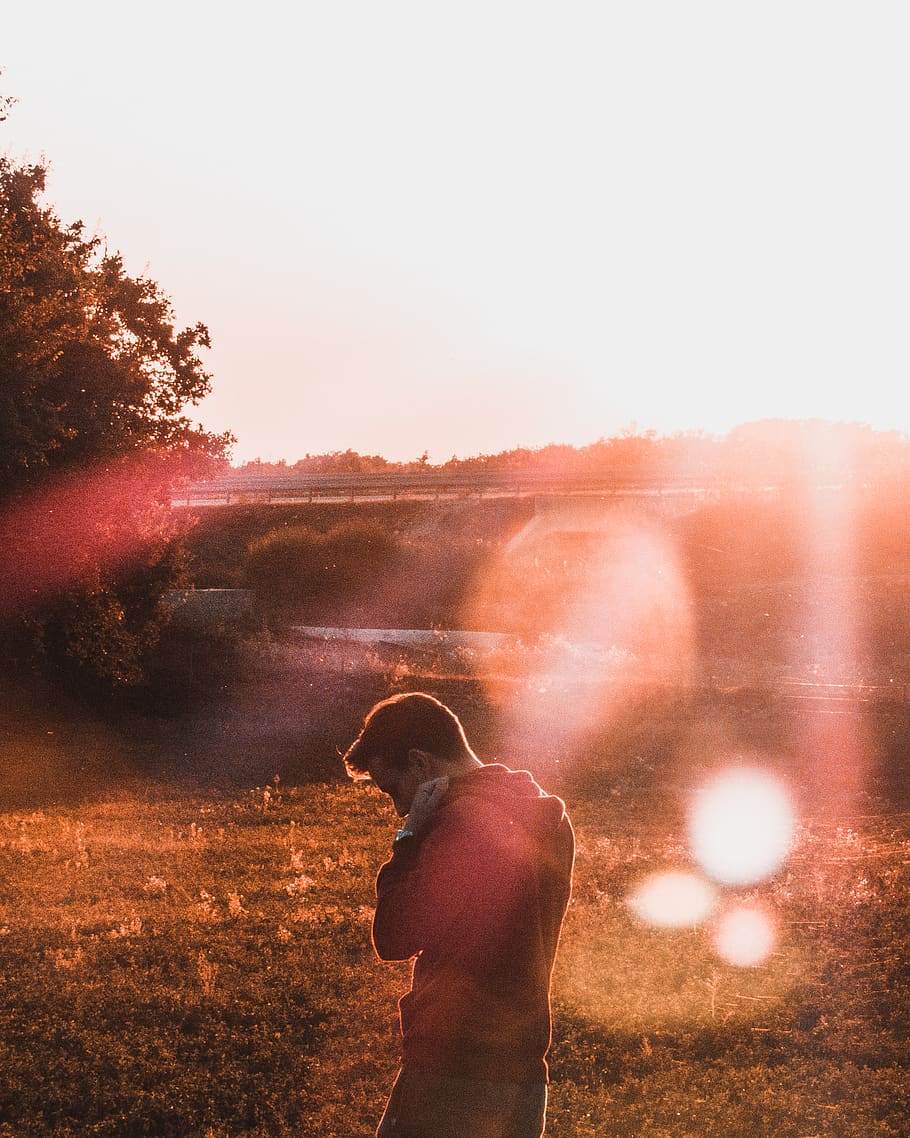 person, human, light, fireman, flare, adventure, sun, portrait HD wallpaper