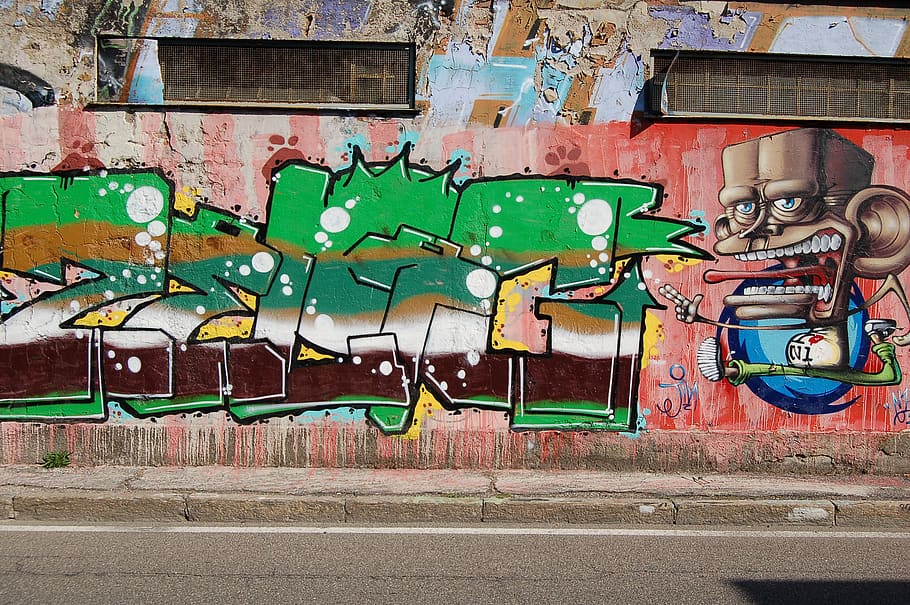 wall street art in a public place, graffiti, art and craft, HD wallpaper
