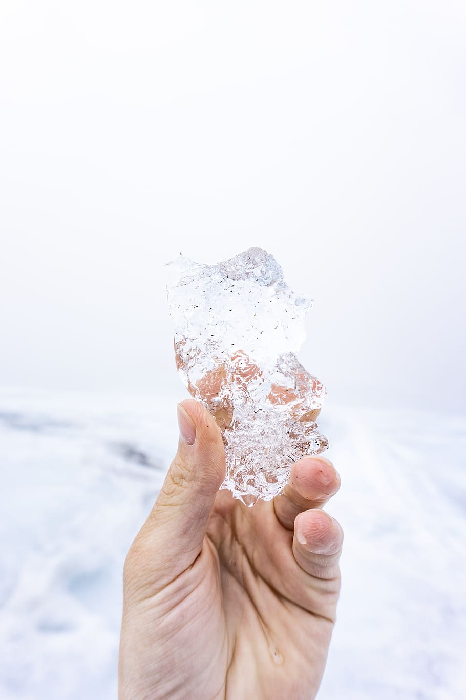 ice crystal, human hand, human body part, holding, one person HD wallpaper