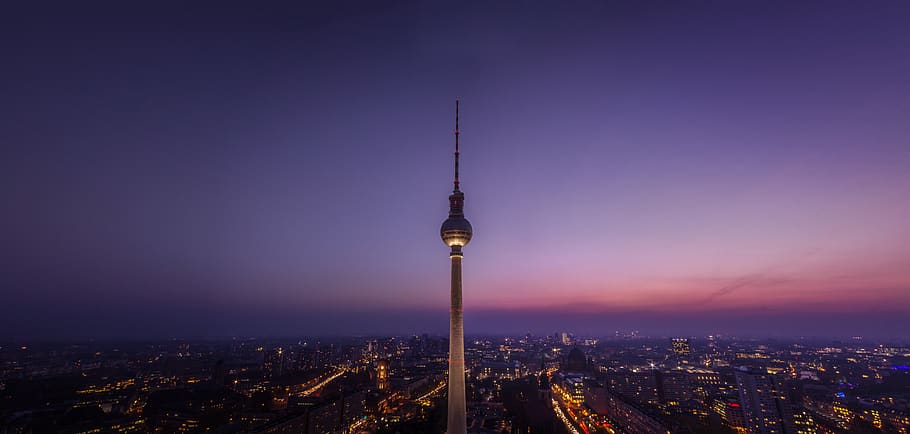 tv tower, berlin, sightseeing, park inn, skyline, city, urban, HD wallpaper